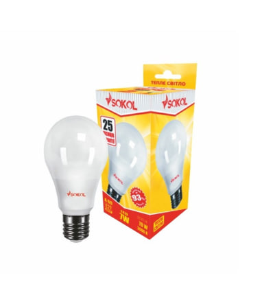 Світлодіодна LED лампа SOKOL 7W 3000K E27 A60 220V
